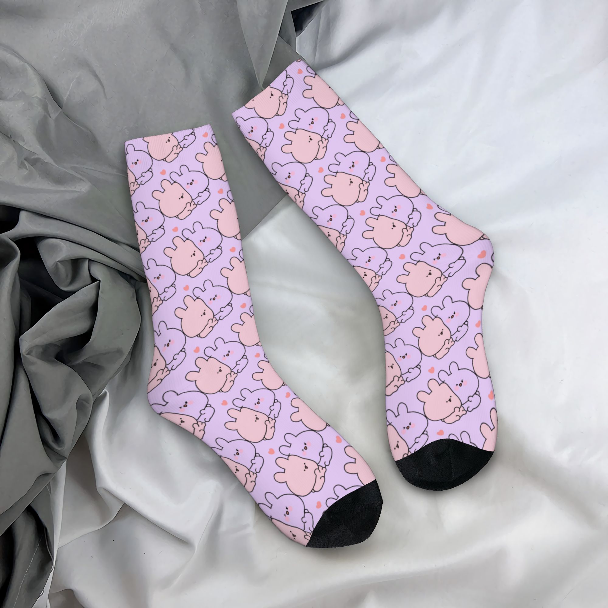 Dress Sock Men - Kaos Kaki Kartun Kustom A-Asamimichans, Kaos