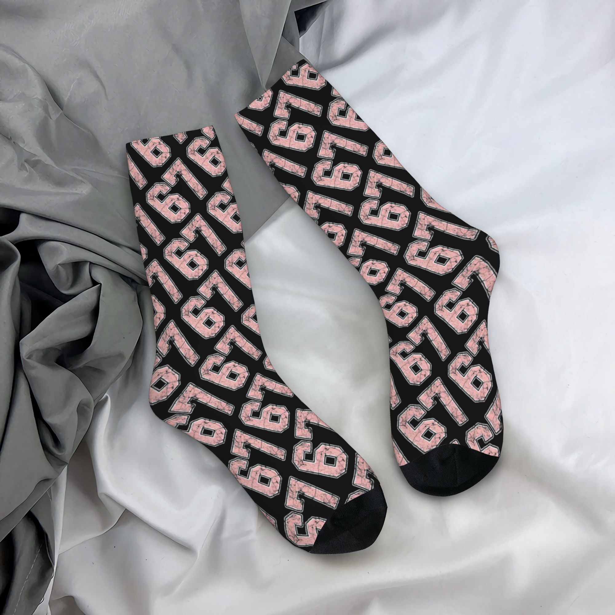 Dress Sock Men - Kaos Kaki Lucu Custom Sixty Seven