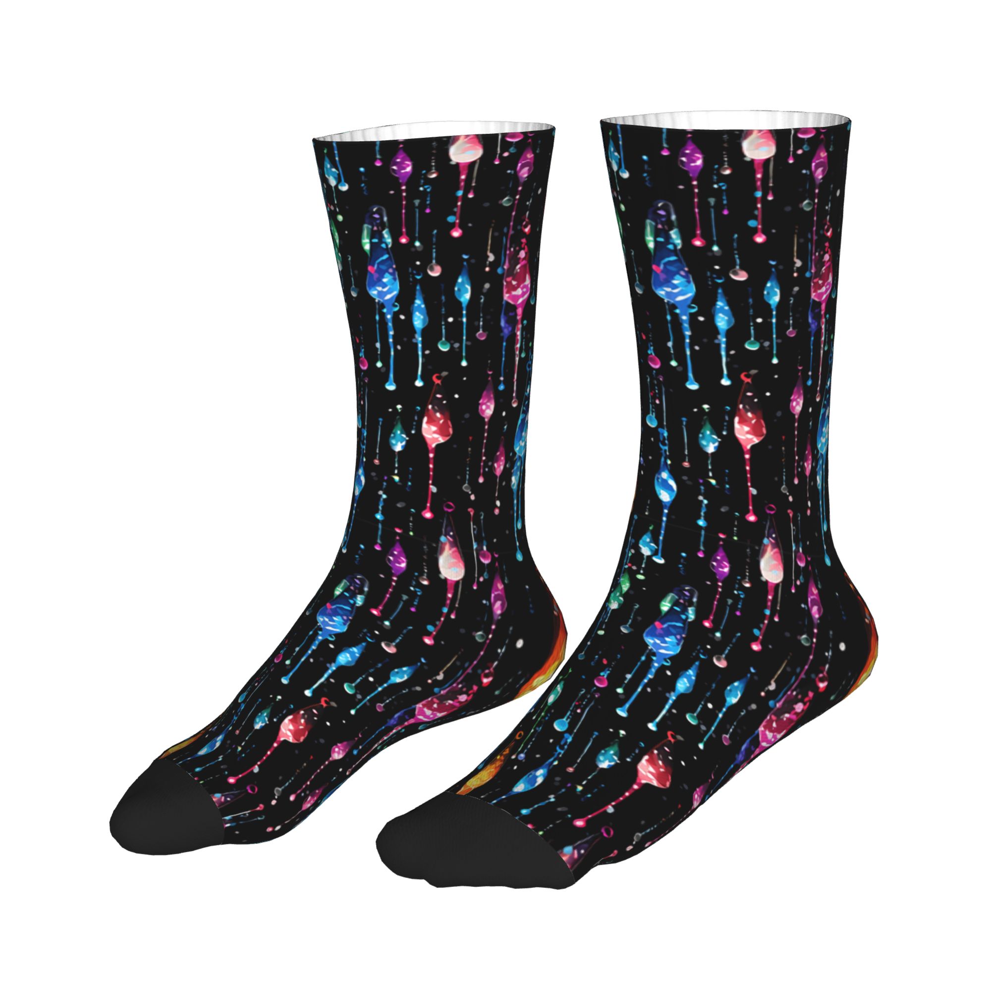 Kaus Kaki Pola Cairan Pelangi  - Dress Sock Men ulasan dan harga