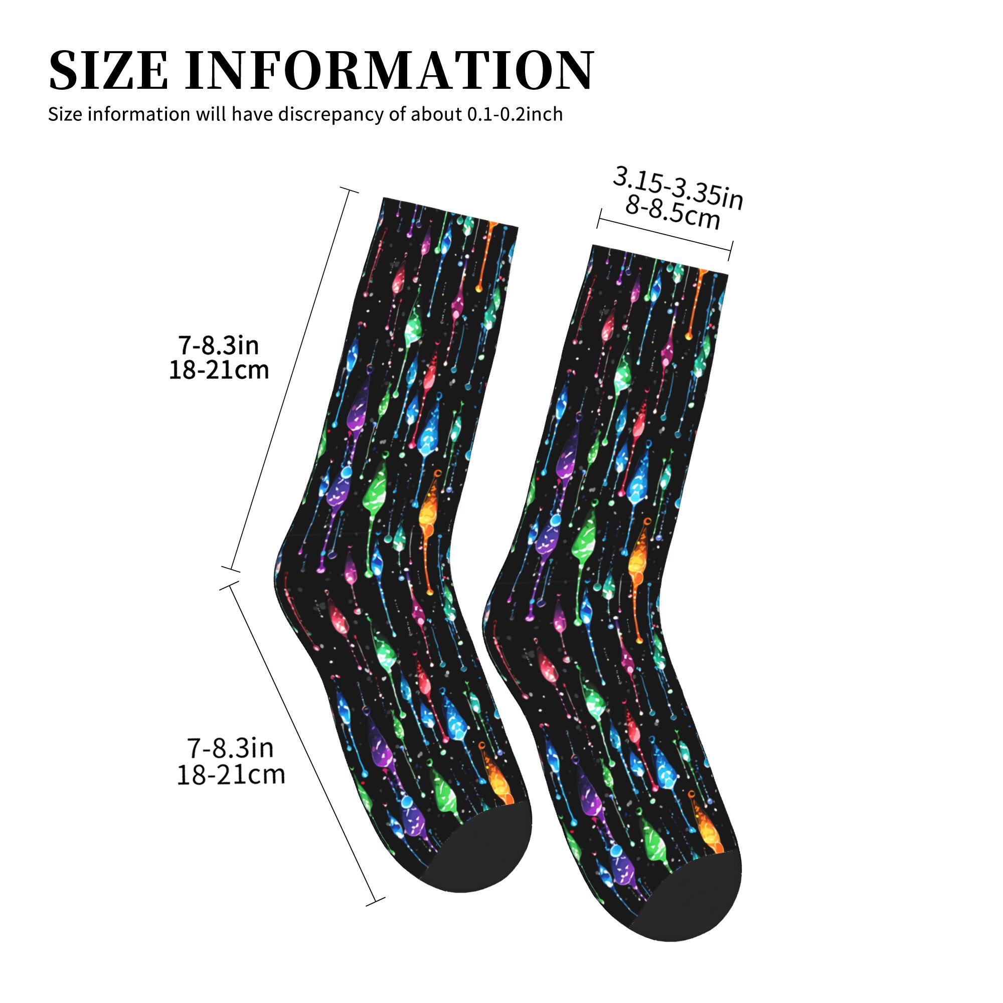 Kaus Kaki Pola Cairan Pelangi  - Dress Sock Men ulasan dan harga