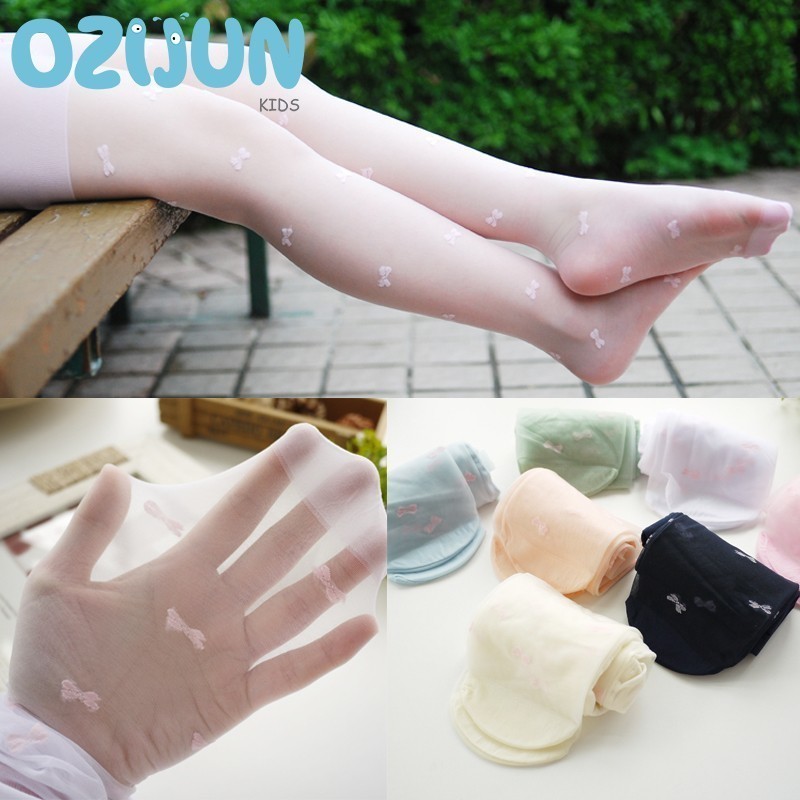 1 pasang busur anak Perempuan  - Tights Pantyhose Sheer ulasan dan harga